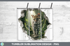 GorgeousWild Cats 3D Hole Tumbler design.