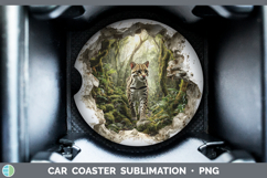 GorgeousWild Cats 3D Hole Car Coaster design.