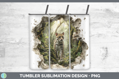 GorgeousWild Cats 3D Hole Tumbler design.