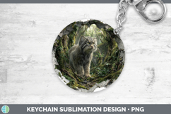 GorgeousWild Cats 3D Hole Keychain design.