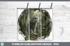 GorgeousWild Cats 3D Hole Tumbler design.