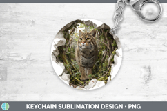 GorgeousWild Cats 3D Hole Keychain design.