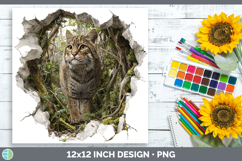 GorgeousWild Cats 3D Hole Paper Backgrounds design.