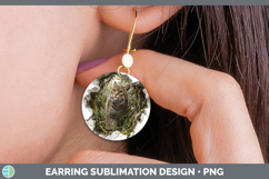 GorgeousWild Cats 3D Hole Round Earrings design.