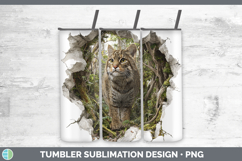 GorgeousWild Cats 3D Hole Tumbler design.