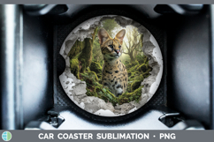 GorgeousWild Cats 3D Hole Car Coaster design.