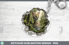 GorgeousWild Cats 3D Hole Keychain design.
