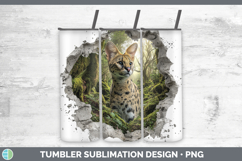 GorgeousWild Cats 3D Hole Tumbler design.