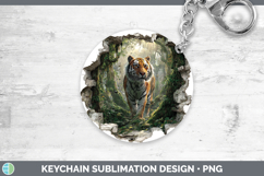 GorgeousWild Cats 3D Hole Keychain design.