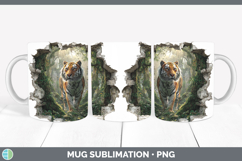 GorgeousWild Cats 3D Hole Mug Wrap design.