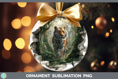 GorgeousWild Cats 3D Hole Ornament design.