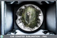 GorgeousWild Cats 3D Hole Car Coaster design.