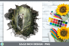 GorgeousWild Cats 3D Hole Paper Backgrounds design.