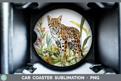 GorgeousWild Cats Car Coaster design.
