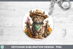 GorgeousWild Cats Bandana Summer Keychain design.