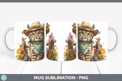 GorgeousWild Cats Bandana Summer Mug Wrap design.