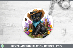 GorgeousWild Cats Bandana Summer Keychain design.
