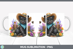 GorgeousWild Cats Bandana Summer Mug Wrap design.