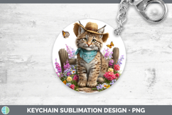 GorgeousWild Cats Bandana Summer Keychain design.