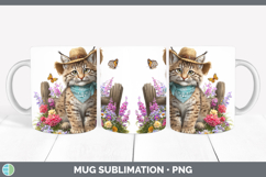 GorgeousWild Cats Bandana Summer Mug Wrap design.