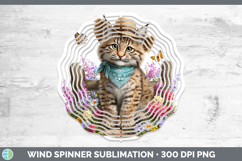 GorgeousWild Cats Bandana Summer Wind Spinner design.