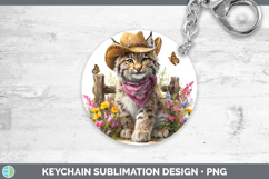 GorgeousWild Cats Bandana Summer Keychain design.