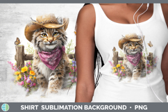 GorgeousWild Cats Bandana Summer Shirt design.
