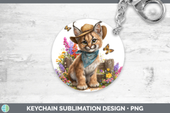 GorgeousWild Cats Bandana Summer Keychain design.