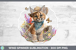 GorgeousWild Cats Bandana Summer Wind Spinner design.