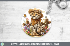 GorgeousWild Cats Bandana Summer Keychain design.