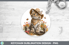 GorgeousWild Cats Bandana Summer Keychain design.