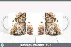 GorgeousWild Cats Bandana Summer Mug Wrap design.