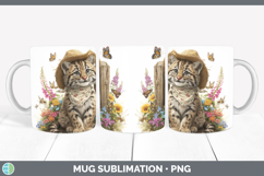GorgeousWild Cats Bandana Summer Mug Wrap design.