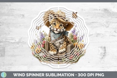 GorgeousWild Cats Bandana Summer Wind Spinner design.