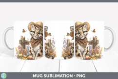 GorgeousWild Cats Bandana Summer Mug Wrap design.
