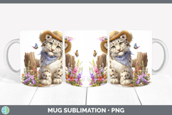 GorgeousWild Cats Bandana Summer Mug Wrap design.