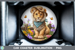 GorgeousWild Cats Bandana Summer Car Coaster design.