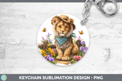 GorgeousWild Cats Bandana Summer Keychain design.