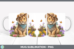 GorgeousWild Cats Bandana Summer Mug Wrap design.