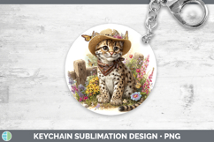 GorgeousWild Cats Bandana Summer Keychain design.