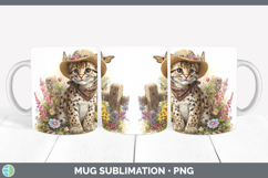 GorgeousWild Cats Bandana Summer Mug Wrap design.