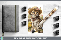 GorgeousWild Cats Bandana Summer Pen Wrap design.