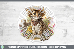 GorgeousWild Cats Bandana Summer Wind Spinner design.