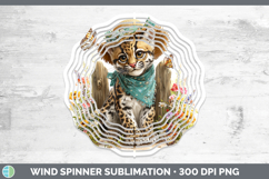 GorgeousWild Cats Bandana Summer Wind Spinner design.