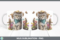 GorgeousWild Cats Bandana Summer Mug Wrap design.