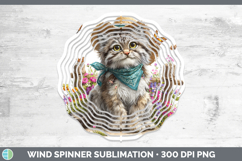 GorgeousWild Cats Bandana Summer Wind Spinner design.