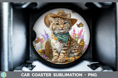 GorgeousWild Cats Bandana Summer Car Coaster design.