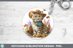 GorgeousWild Cats Bandana Summer Keychain design.