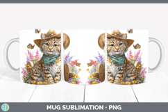 GorgeousWild Cats Bandana Summer Mug Wrap design.
