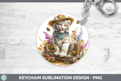 GorgeousWild Cats Bandana Summer Keychain design.